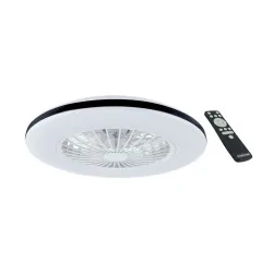 Plafony - lampa led z wiatrakiem sterowana pilotem plafoniera z wentylatorem halny ideus