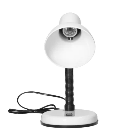 Lampki-biurkowe - lampka na biurko elastyczna biała do nauki z wyłącznikiem na podstawie fupi dl-4/w orno 