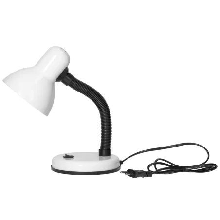 Lampki-biurkowe - lampka na biurko elastyczna biała do nauki z wyłącznikiem na podstawie fupi dl-4/w orno 