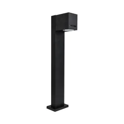 Lampy-ogrodowe-stojace - lampa stojąca ogrodowa czarna słupek ogrodowy gu10 forest 03604 ideus