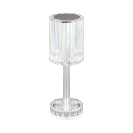 Lampki-nocne - kryształowa lampka stołowa led przenośna glamour dotykowa moda ideus 