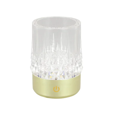 Lampki-nocne - akumulatorowa lampka stołowa led bezprzewodowa kryształowa glamour gral ideus 