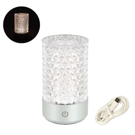 Lampki-nocne - kryształowa lampka stołowa led bezprzewodowa dubajska glamour dubai ideus 