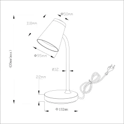 Lampki-biurkowe - lampa biurkowa klasyczna biała neutralna led 4,5w chico ml1442 eko-light 