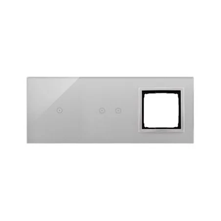 Panele-dotykowe - panel dotykowy 1+2 pola dotykowe poziome+1 otwór na osprzęt srebrna mgła dstr3120/71 simon 54 touch kontakt simon 