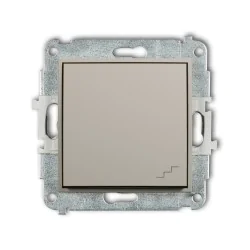 Wylaczniki-schodowe - brązowo-szary włącznik schodowy taupe 60mwp-3 mini karlik