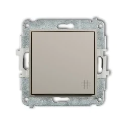 Wylaczniki-krzyzowe - brązowo-szary włącznik krzyżowy taupe 60mwp-6 mini karlik