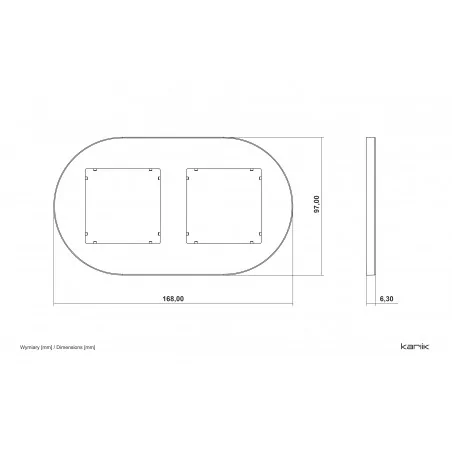 Ramki-podwojne - 60mrto-2 ramka okrągła podwójna taupe do gniazd i włączników z serii mini karlik 