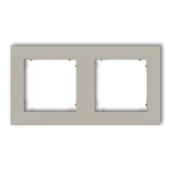 Ramki-podwojne - 60mr-2 ramka  podwójna taupe do gniazd i włączników z serii mini karlik