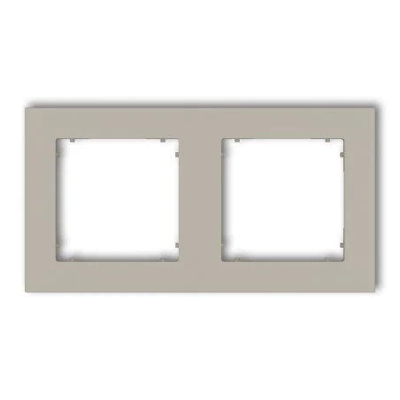 Ramki-podwojne - 60mr-2 ramka  podwójna taupe do gniazd i włączników z serii mini karlik 