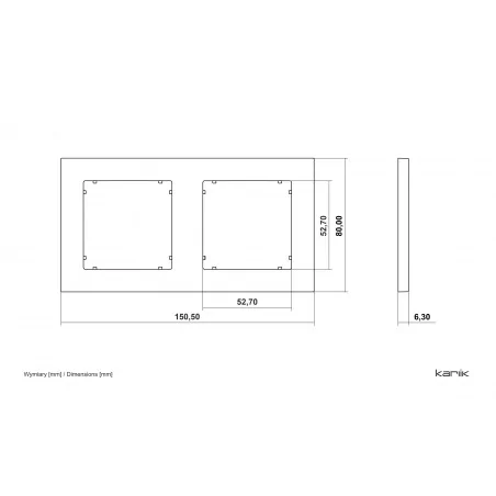 Ramki-podwojne - 60mr-2 ramka  podwójna taupe do gniazd i włączników z serii mini karlik 