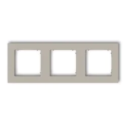 Ramki-potrojne - 60mr-3 ramka potrójna taupe do gniazd i włączników z serii mini karlik