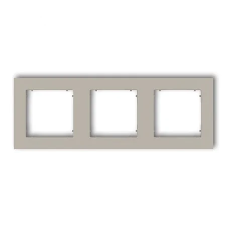 Ramki-potrojne - 60mr-3 ramka potrójna taupe do gniazd i włączników z serii mini karlik 