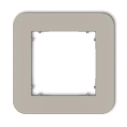 Ramki-pojedyncze - 60mrtz-1 ramka pojedyncza zaokrąglona taupe do gniazd i włączników z serii mini karlik