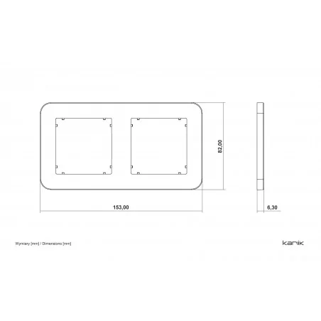 Ramki-podwojne - 60mrtz-2 ramka podwójna zaokrąglona taupe do gniazd i włączników z serii mini karlik 