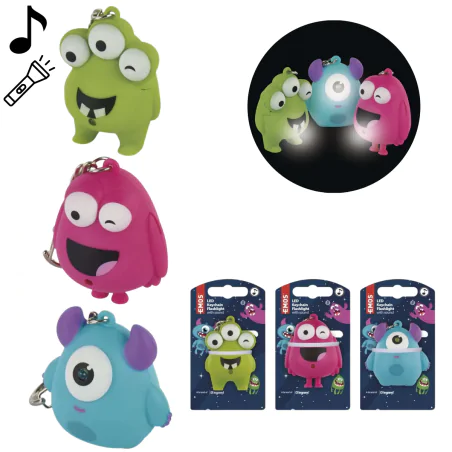 Swiecace-breloczki - breloczek led świecący potworek zawieszka do kluczy na dzień chłopaka monsterki p4721 emos 