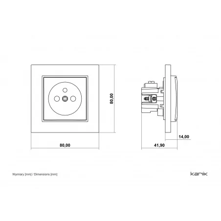 Gniazda-pojedyncze-podtynkowe - gniazdo pojedyncze z uziemieniem bez przesłon taupe 60mgp-1z mini karlik 