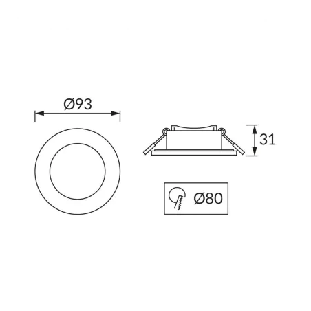 Oprawy-sufitowe-stale - czarne oczko sufitowe hermetyczne do łazienki gu10 ip65 fanta ideus 