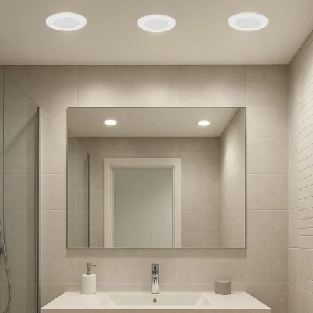 Oprawy-sufitowe-stale - białe oczko sufitowe łazienkowe hermetyczne gu10 ip65 fanta 04877 ideus 