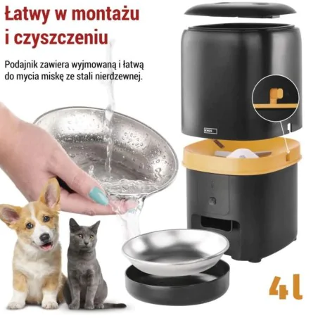 Akcesoria-dla-zwierzat - dozownik podajnik karmy dla zwierząt karmidło dla kota i psa wifi h6002 emos 