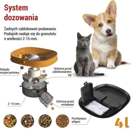 Akcesoria-dla-zwierzat - dozownik podajnik karmy dla zwierząt karmidło dla kota i psa wifi h6002 emos 