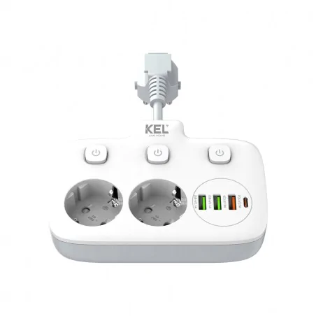 Rozgalezniki - rozgałęźnik podwójny z wyłącznikami rozdzielacz z wejściem usb w-72055 plastrol 