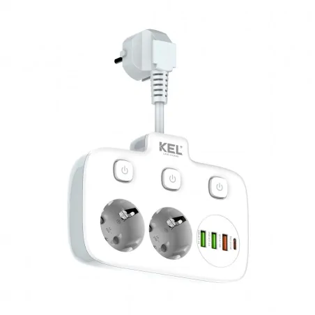 Rozgalezniki - rozgałęźnik podwójny z wyłącznikami rozdzielacz z wejściem usb w-72055 plastrol 