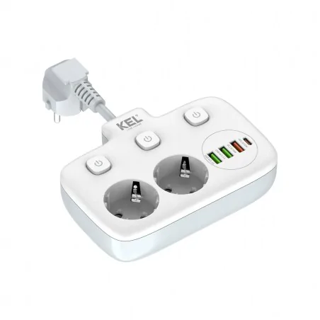 Rozgalezniki - rozgałęźnik podwójny z wyłącznikami rozdzielacz z wejściem usb w-72055 plastrol 