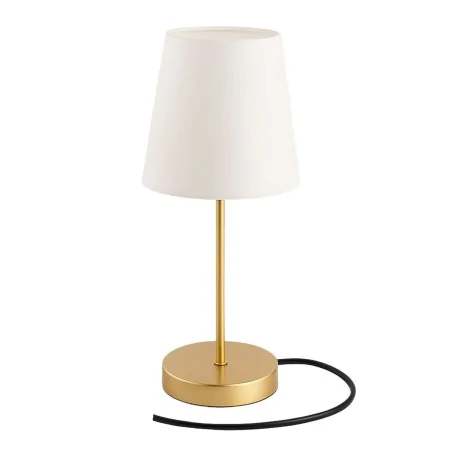 Lampki-nocne - lampka nocna złota na stolik do sypialni e14 fatima 04829 ideus 