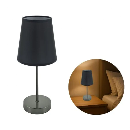 Lampki-nocne - czarna lampka nocna glamour na stolik e14 fatima 04830 ideus 