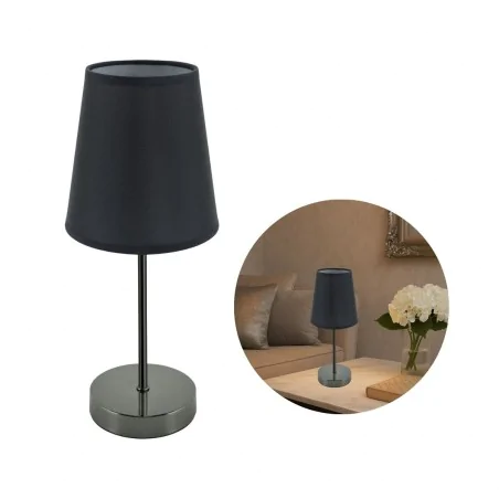 Lampki-nocne - czarna lampka nocna glamour na stolik e14 fatima 04830 ideus 