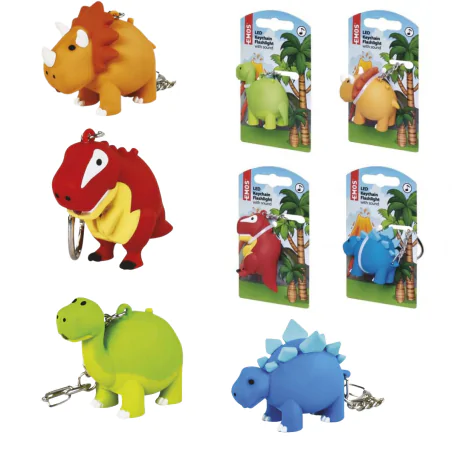 Swiecace-breloczki - brelok led do kluczy kolorowe dinozaury prezent dla dziecka zawieszka na dzień chłopaka p4711 emos 