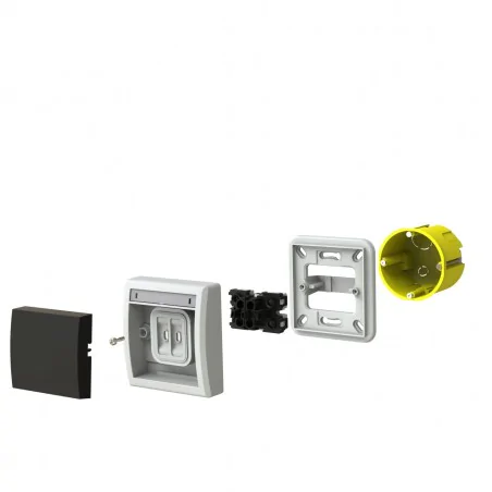 Wylaczniki-schodowe - antracytowy włącznik podtynkowy elewacyjny aquant 5001-77 elektro-plast 