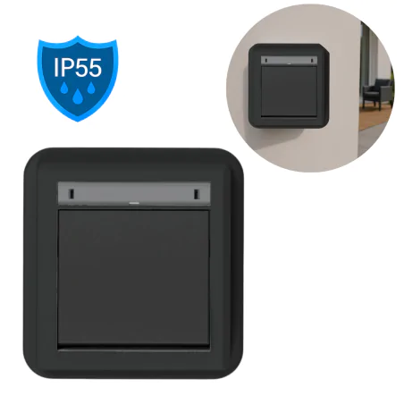 Wylaczniki-schodowe - antracytowy włącznik podtynkowy elewacyjny aquant 5001-77 elektro-plast 