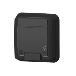 Gniazda-pojedyncze-podtynkowe - ciemne gniazdo podtynkowe elewacyjne z klapką aquant 5041-77 elektro-plast 