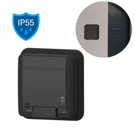 Gniazda-pojedyncze-podtynkowe - ciemne gniazdo podtynkowe elewacyjne z klapką aquant 5041-77 elektro-plast 