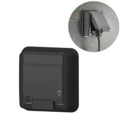 Gniazda-pojedyncze-podtynkowe - ciemne gniazdo podtynkowe elewacyjne z klapką aquant 5041-77 elektro-plast 