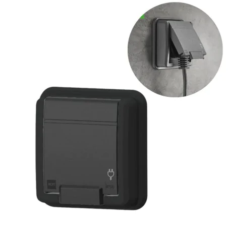 Gniazda-pojedyncze-podtynkowe - ciemne gniazdo podtynkowe elewacyjne z klapką aquant 5041-77 elektro-plast 