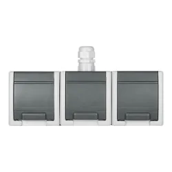 Gniazda-podwojne-natynkowe - 1243-65 aquant gniazdo potrójne natynkowe z klapką ip65 szare elektro-plast 