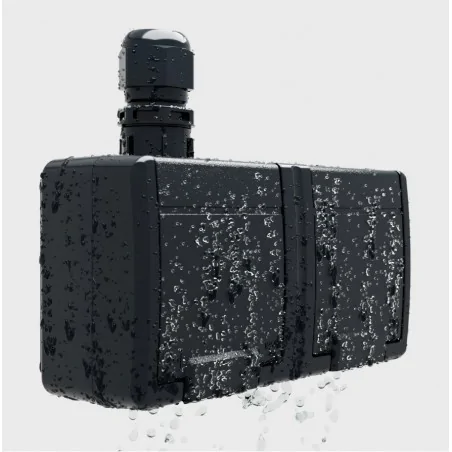 Gniazda-pojedyncze-natynkowe - aquant ciemne gniazdo pojedyncze natynkowe z klapką ip65 antracyt 5041-67 elektro-plast 