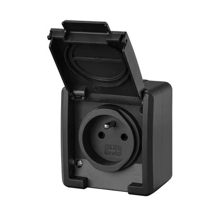 Gniazda-pojedyncze-natynkowe - gniazdo pojedyncze natynkowe elewacyjne ip55  5041-17 aquant elektro-plast 