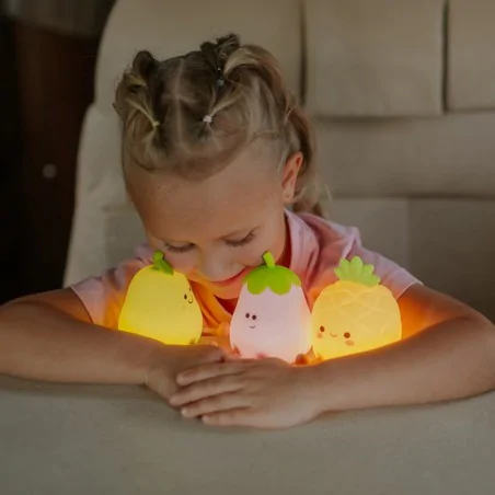 Oswietlenie-do-pokoju-dzieciecego - zestaw lampek nocnych owoce led 3w1 prezent dla dziecka interblue 