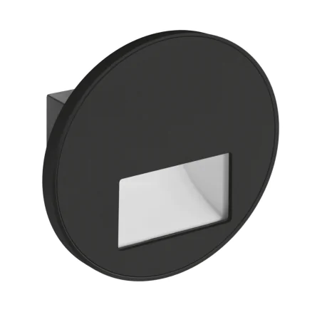 Oswietlenie-schodowe - oprawa schodowa led okrągła w kolorze czarnym 1,2w lampa ze zmienną barwą światła cct wektor 04860 ideus 