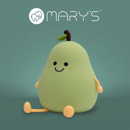 Oswietlenie-do-pokoju-dzieciecego - lampka nocna led dla dziecka miękka zielona gruszka interblue 