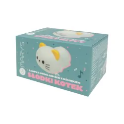 Oswietlenie-do-pokoju-dzieciecego - lampka w kształcie kotka z dźwiękiem na prezent do usypiania usb interblue 
