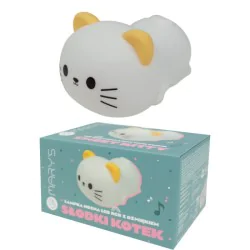 Oswietlenie-do-pokoju-dzieciecego - lampka w kształcie kotka z dźwiękiem na prezent do usypiania usb interblue 
