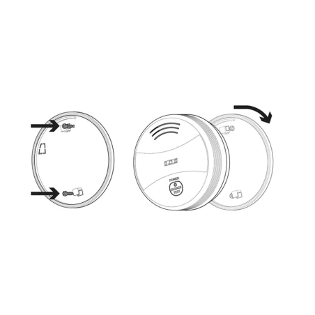 Czujniki-dymu - czujnik detektor dymu z baterią 9v cdm-07 f&f 
