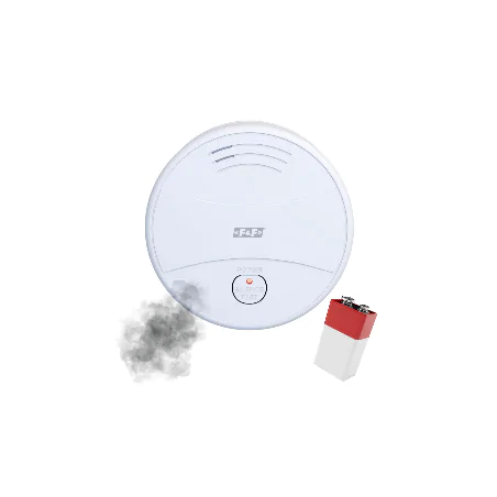 Czujniki-dymu - czujnik detektor dymu z baterią 9v cdm-07 f&f 