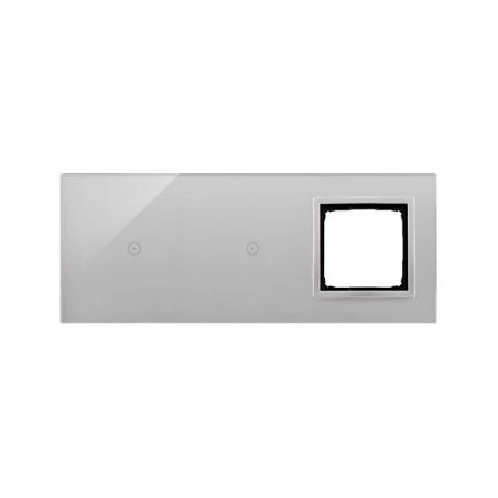 Panele-dotykowe - panel dotykowy 3-modułowy z otworem na osprzęt srebrna mgła dstr3110/71 simon 54 touch kontakt simon 