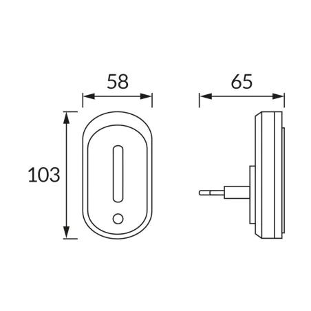 Dzwonki-do-drzwi-przewodowe - dzwonek bezprzewodowy do gniazdka biało-srebrny alto 230v ideus 